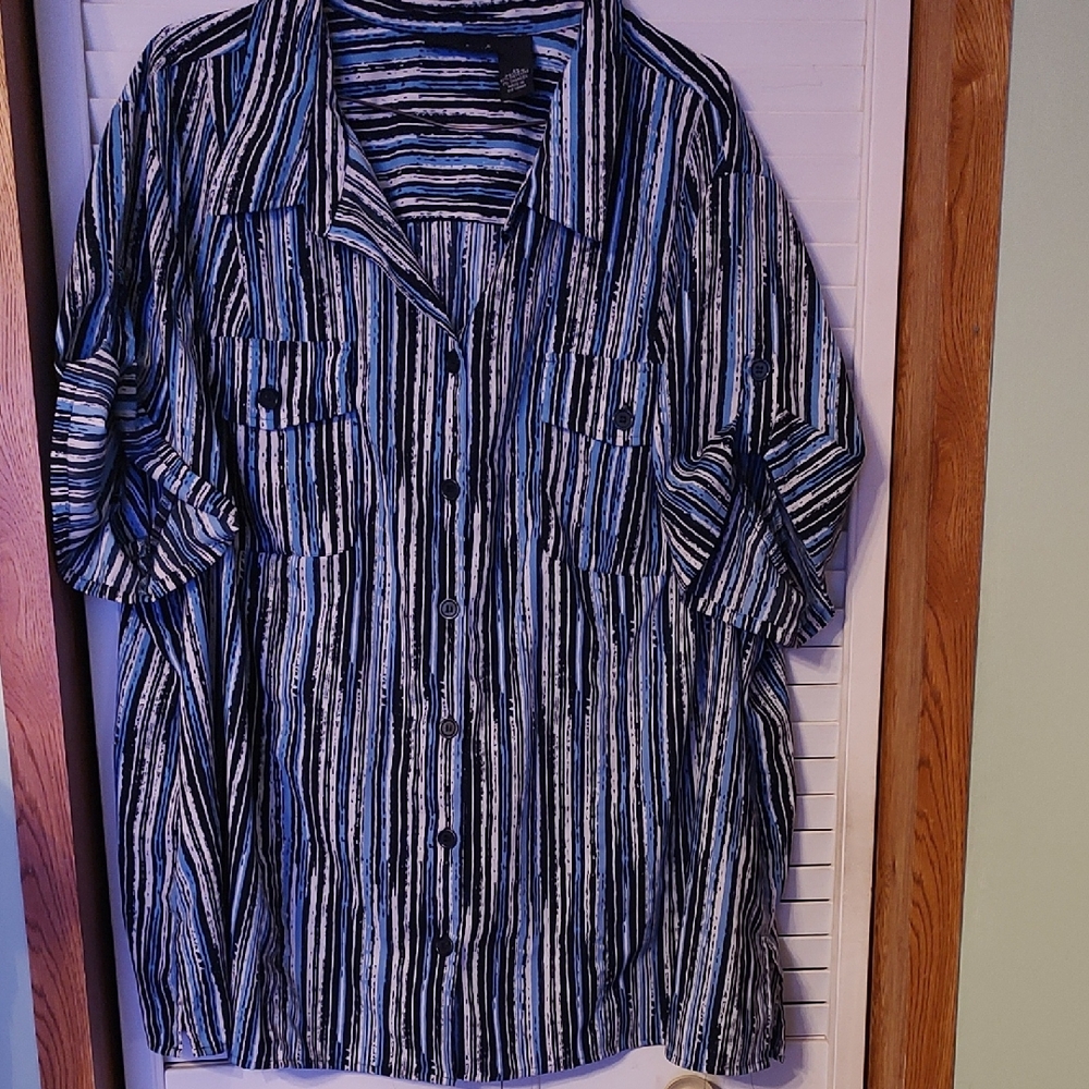 Maggie Barnes Stripe Button Up Shirt